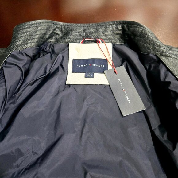 Tommy Hilfiger Classic Leather Moto Jacket - Picture 9 of 14
